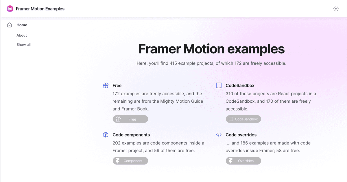 Framer Motion Showcase